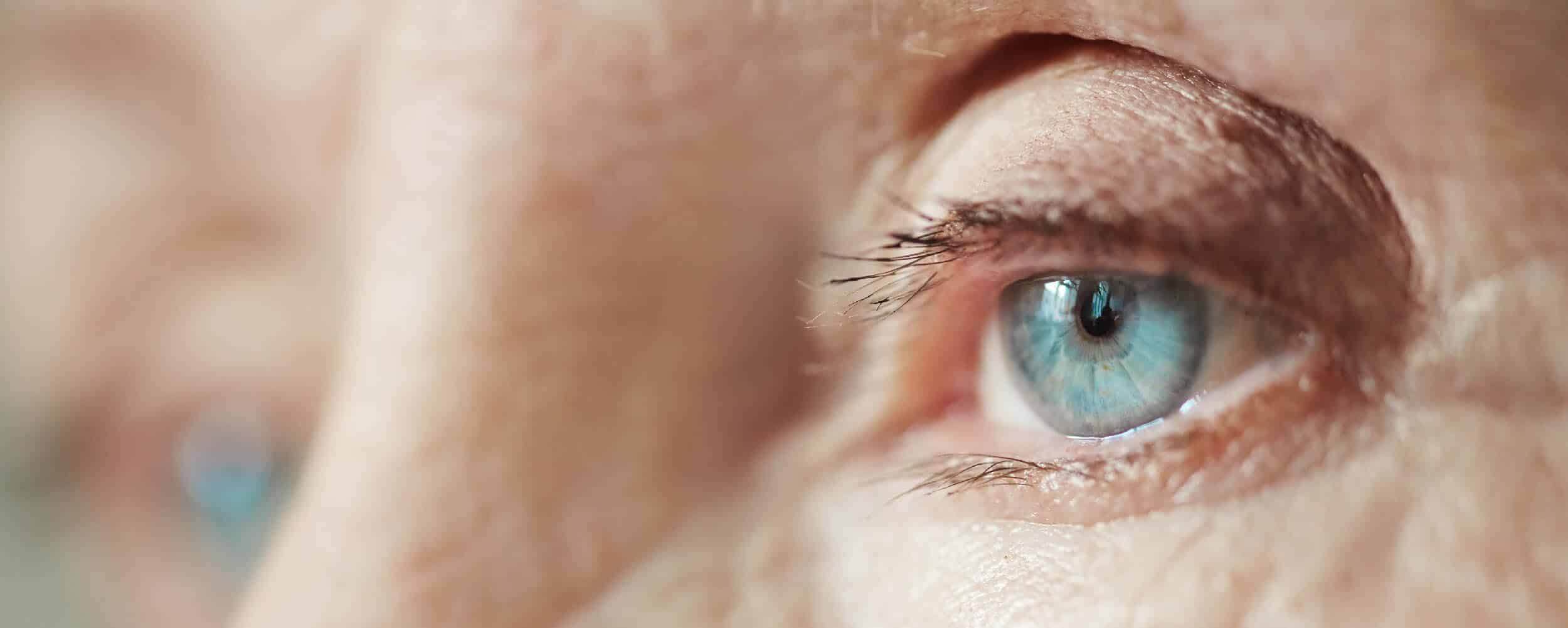 Close up of a senior eyelids